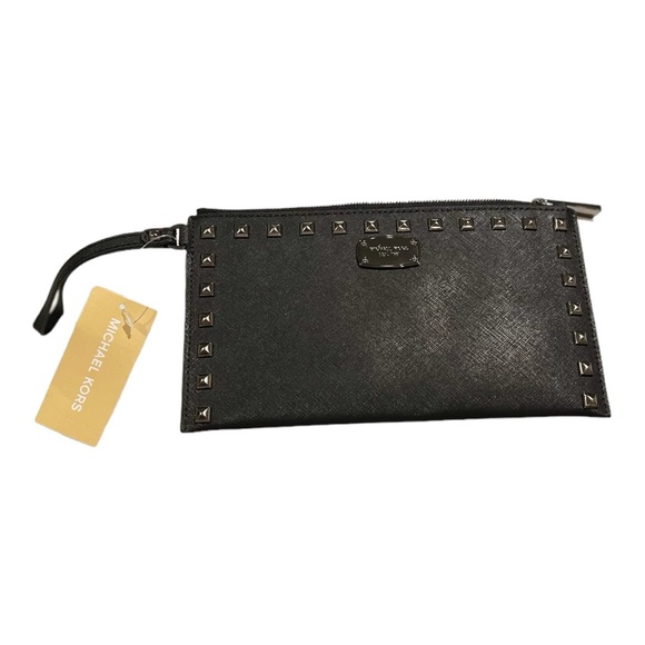 Michael Kors 35H9STVW6L Jet Set
Travel Leather Clutch, XL Black‎ - Picture 1 of 9